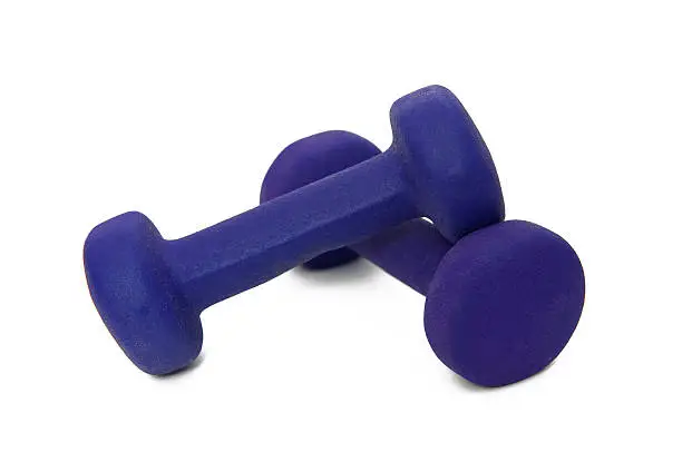 Dumbbell isolated on the white background