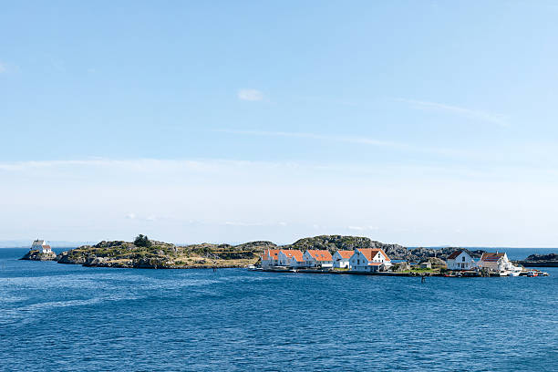 Typical Norwegian houses on the Vikaholmane island, Skudeneshavn