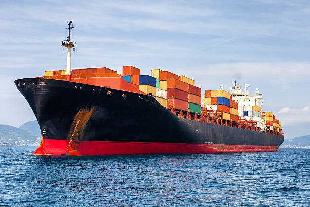 container ship stock photo