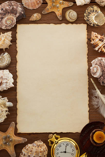 istock sea concept and aged paper 486074481