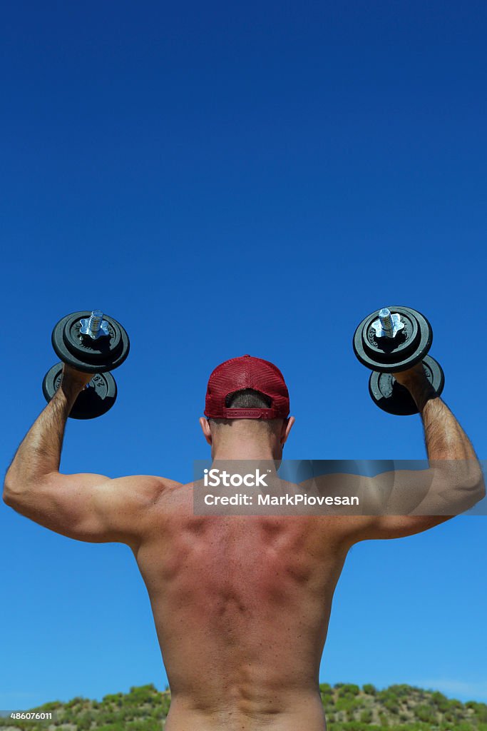 Fitness Lifting weights 20-29 Years Stock Photo
