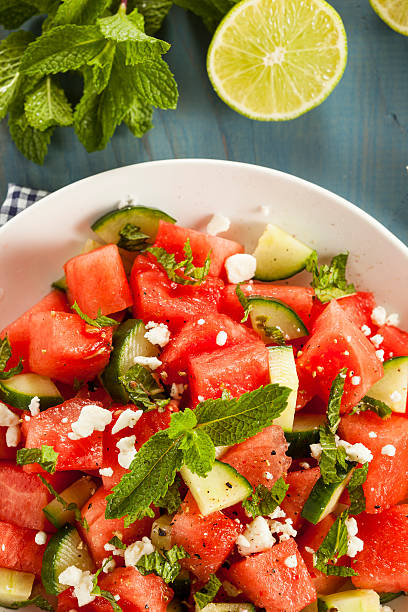 istock Healthy Organic Watermelon Salad 486076257