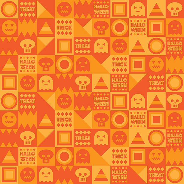 halloween patrón - ilustración de arte vectorial