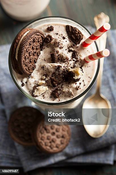 Cookies And Cream Milkshake Stock Photo - Download Image Now - Cookie, Ice Cream, Brown