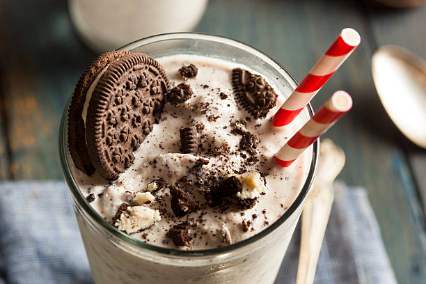 Milkshake with whole cookie and crumbs