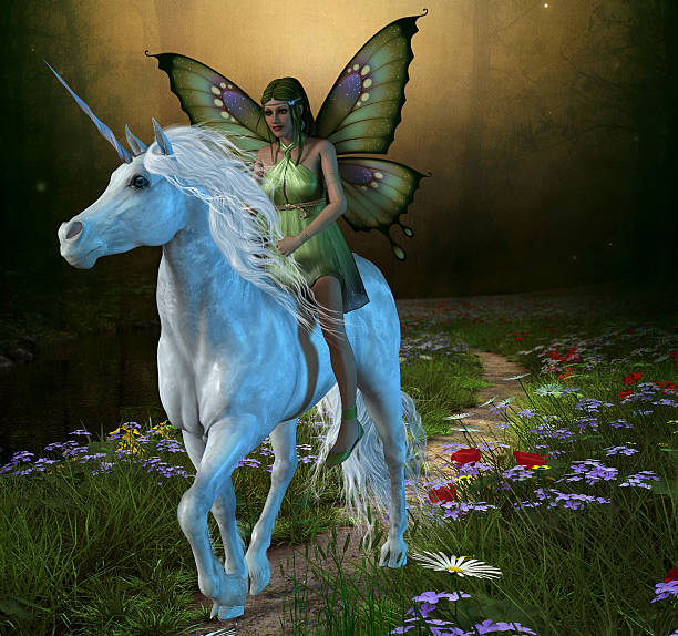 istock Forest Fairy and Unicorn 486094503