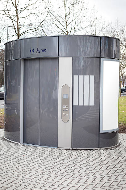 istock Modern public toilet in the city 486095342
