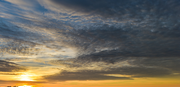 Sky Sunrise - Bordeaux Vineyard-France, Aquitaine, Gironde, 33,