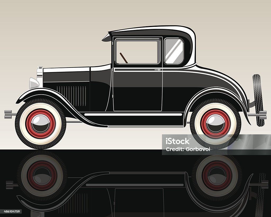 Retro car. - arte vectorial de Anticuado libre de derechos