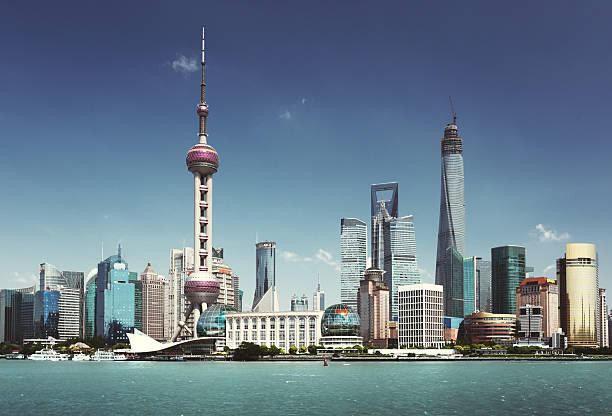 istock Shanghai skyline in sunny day, China 486106476