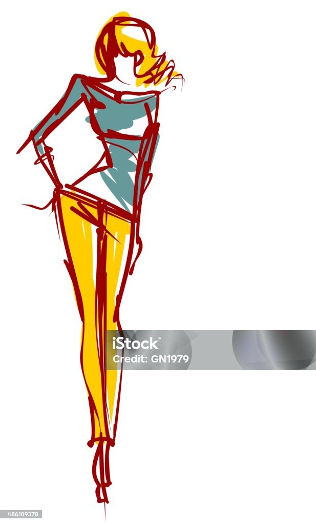 Woman Vector Abstract Vector Background With The Beautiful Young Woman Stock Illustration ...