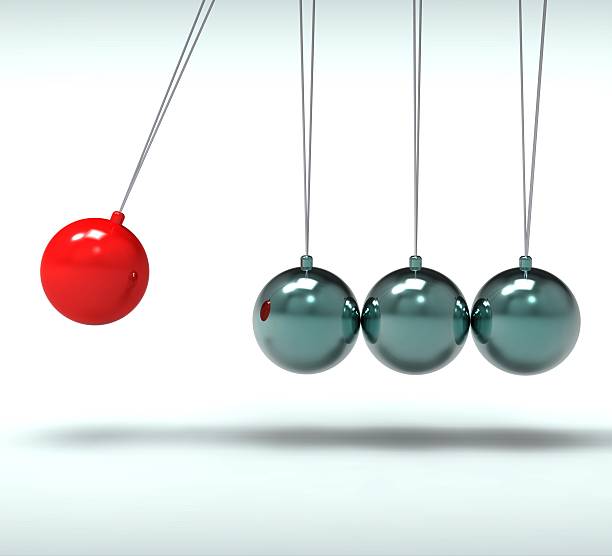 istock Newton Cradle Shows Energy And Action 486111789