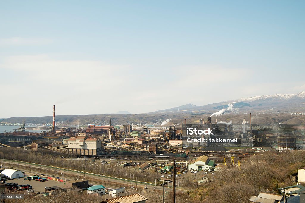 Factories landscape Landscape of Japan's factory. 2015 Stock Photo