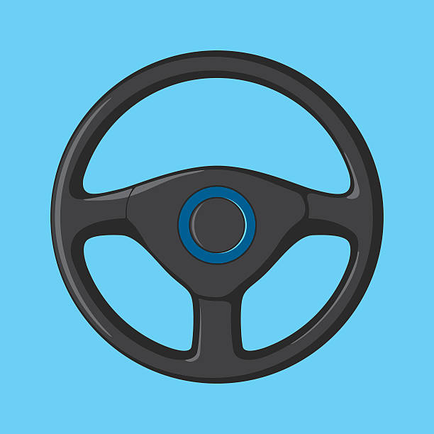 차량 스티어링 휠 - steering wheel car symbol control stock illustrations