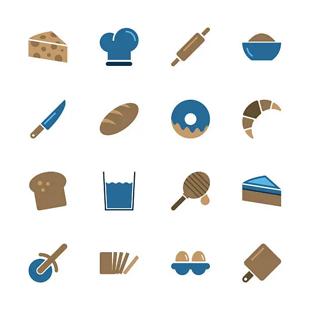 Vector illustration of Bakery Icons - Color Series