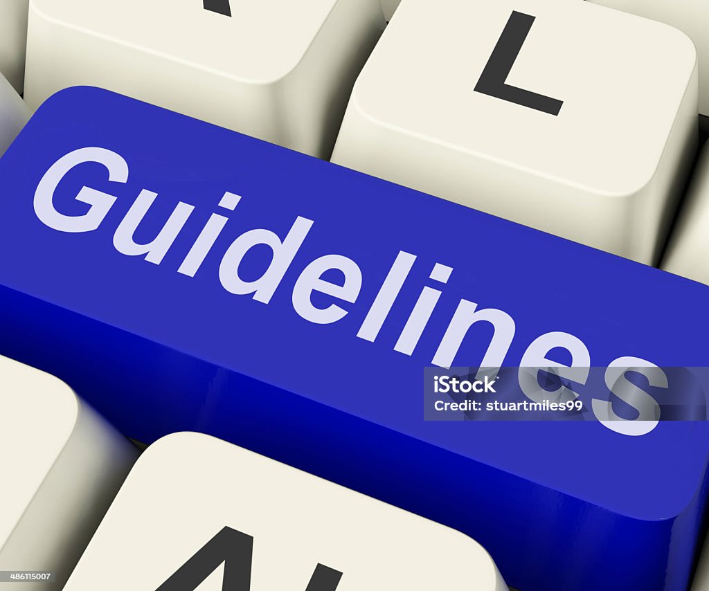 Guidelines Key Shows Guidance Rules Or Policy Guidelines Key Showing Guidance Rules Or Policy Instructions Stock Photo