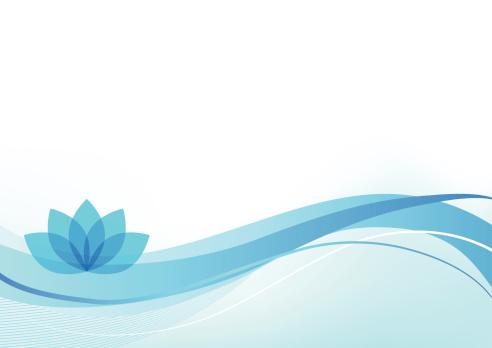 Blue wellness background with a lotus plant. This file is saved in EPS10 format and uses transparency effects.