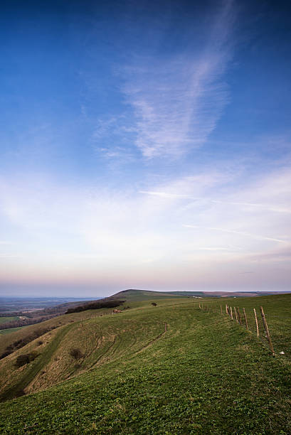 istock Stunning sunset sky over countryside landscape in Summer 486115621