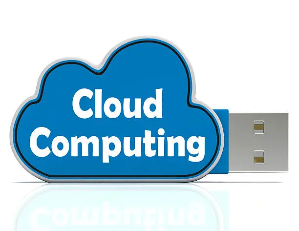 Photo of Cloud Computing Memory Stick Means Computer Networks And Servers