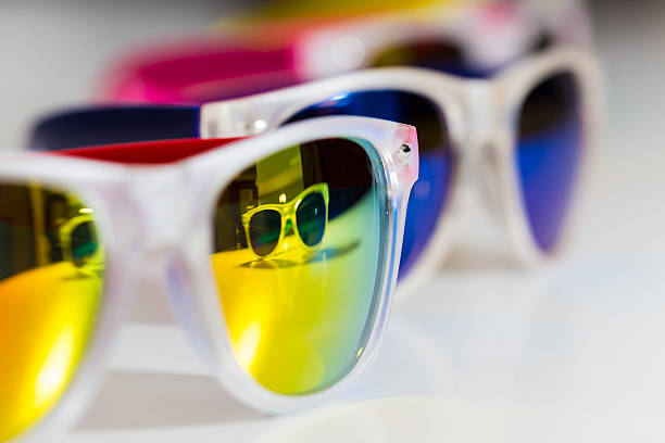 istock Sunglasses reflected on colorful mirror sunglasses 486119946