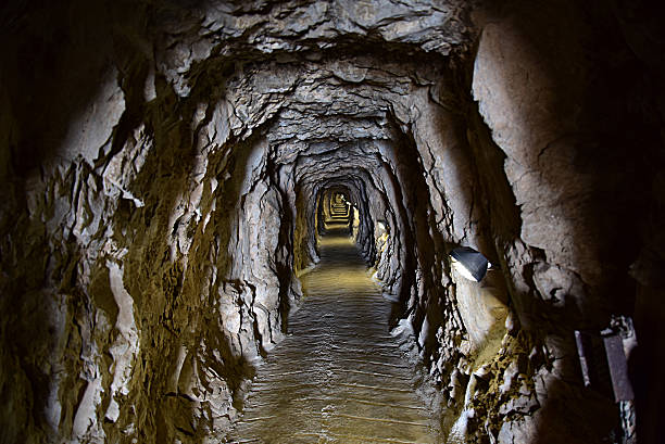 Gibralter Tunnel Fortification tunnel in Gibralter rock. gibraltar photos stock pictures, royalty-free photos & images