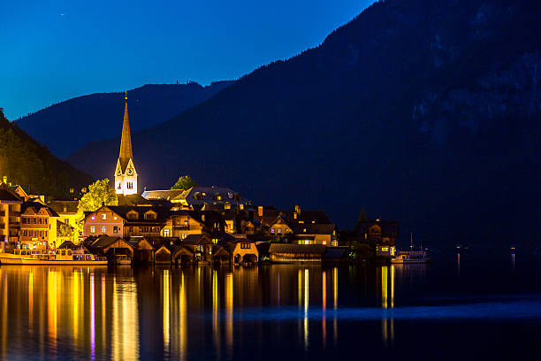 istock Hallstatt village at dusk 486120266