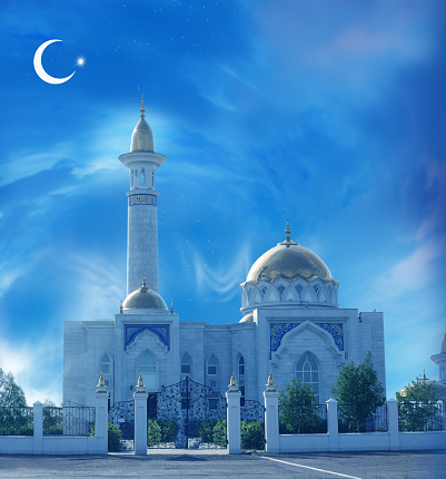 Ramadan Kareem background with mosque