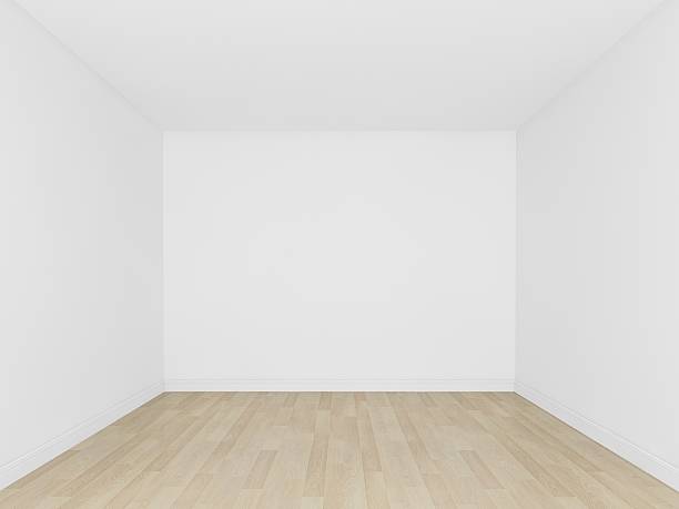 istock white wall with wood floor ,empty room,3d interior 486121679