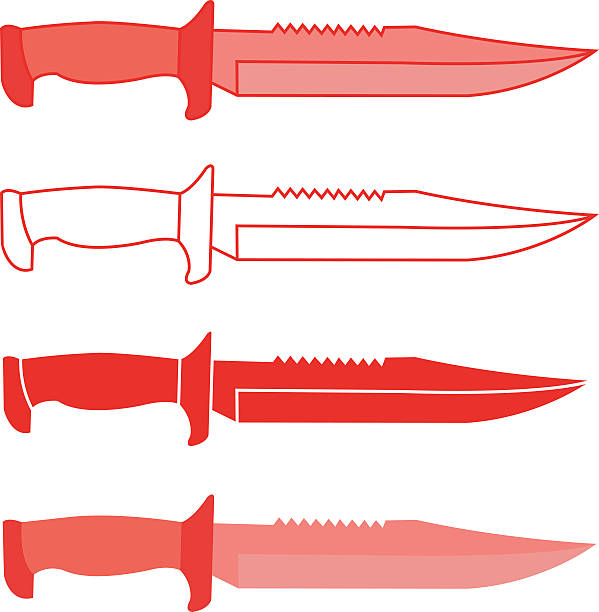 illustrations, cliparts, dessins animés et icônes de ensemble de couteau militaires - dagger military isolated bayonet
