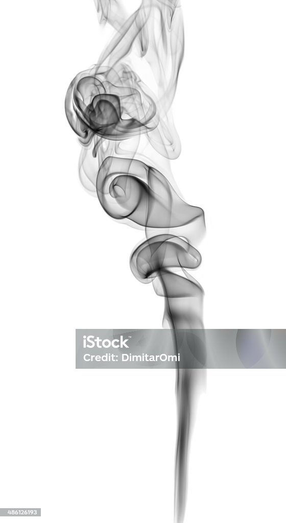 Fumo negro isolado em fundo branco - Royalty-free Abstrato Foto de stock