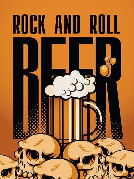 illustrations, cliparts, dessins animés et icônes de bière et rock'n'roll - hard liquor