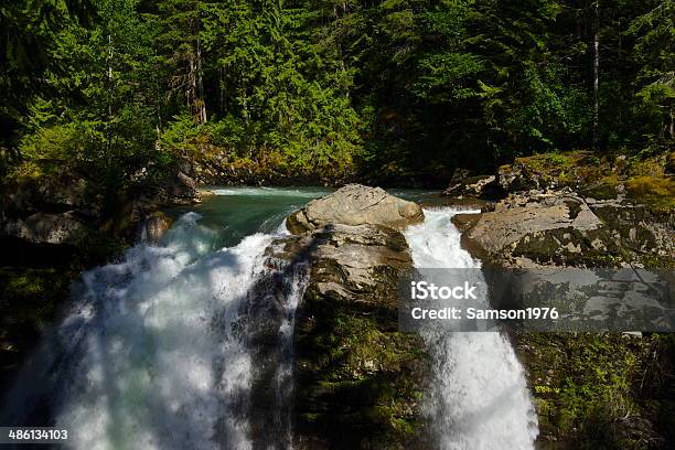 Mt Baker Forest Falls Stock Photo - Download Image Now - Horizontal, Mt Baker-Snoqualmie National Forest, No People