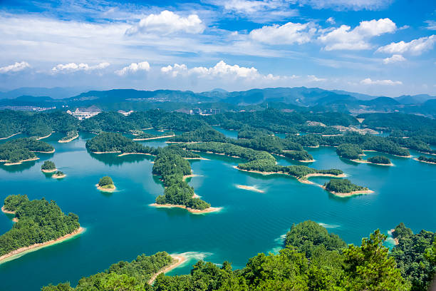 Cтоковое фото Китай Чжэцзян Qiandao Lake в Ханчжоу Провинция