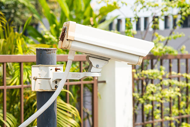 istock CCTV Camera in front of the village, residence 486136643