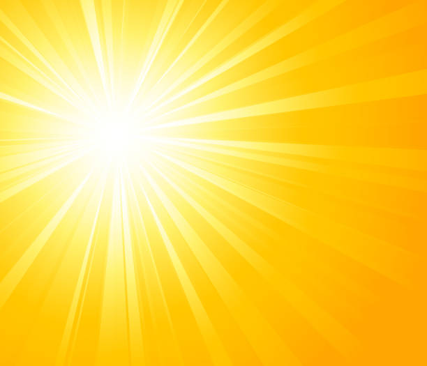 ilustrações de stock, clip art, desenhos animados e ícones de laranja verão sol explosão de luz - exploding glowing heat placard