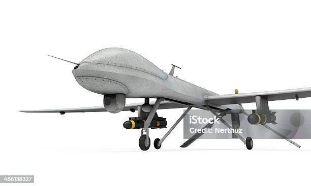 Military Predator Drone Stock Photo - Download Image Now - Drone, Military, White Background