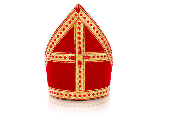 Mijter of sinterklaas Mitre or mijter of Sinterklaas. Isolated on white backgroud. Part of a dutch sancta tradition mijter stock pictures, royalty-free photos & images