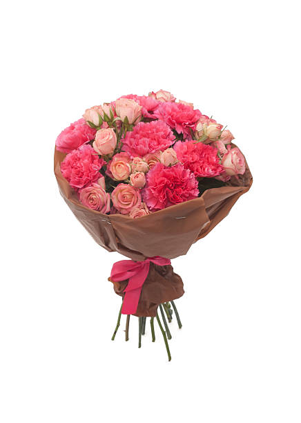 istock Colorful modern small pink bouquet carnations 486140233