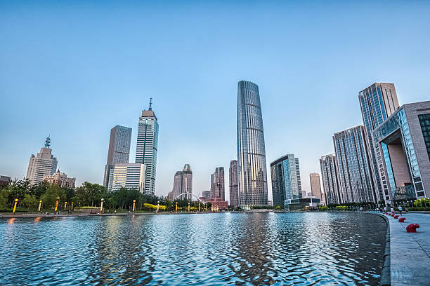 istock skyline of tianjin at dusk 486148812