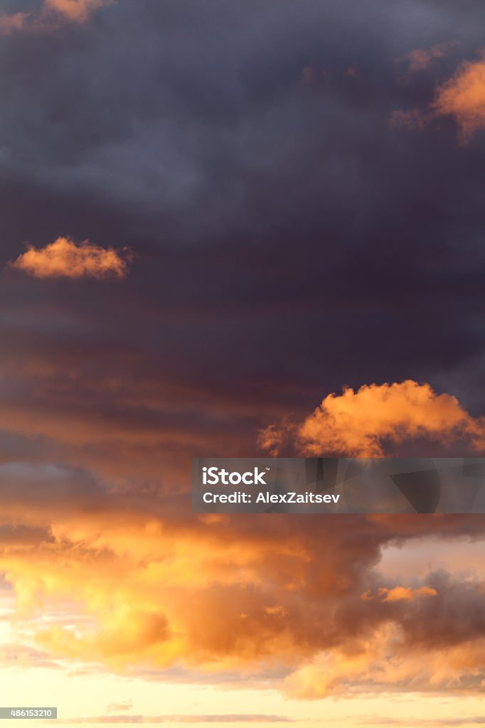 Sky Golden clouds Colorful sky at sunset Golden clouds sunset 2015 Stock Photo