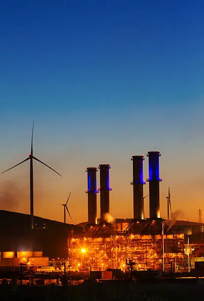 Photo of Nuclear power  with wind turbines