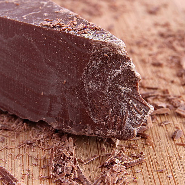 istock Big chunk of milk chocolate and shavings 486165097