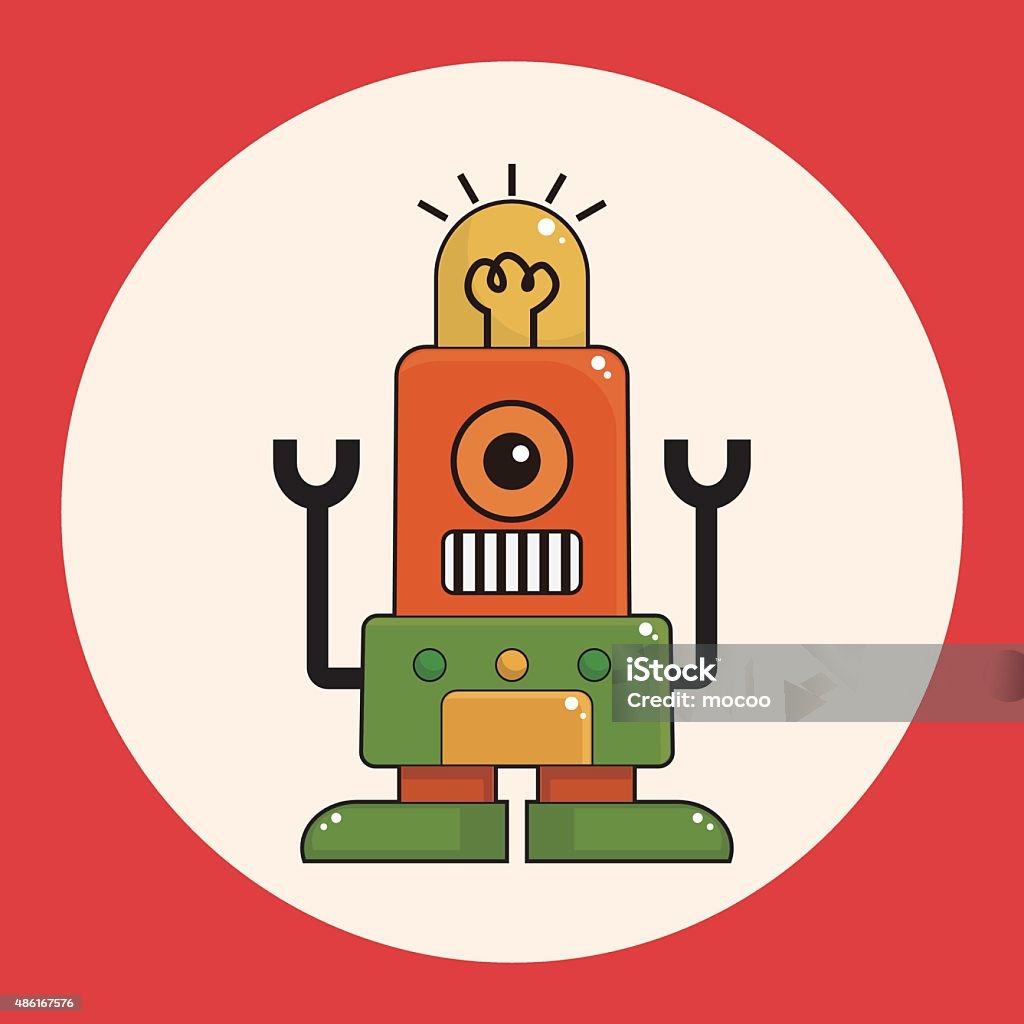 Robotics Theme Vector Robot Theme Elements Vector Eps Stock Illustration - Download Image Now ...