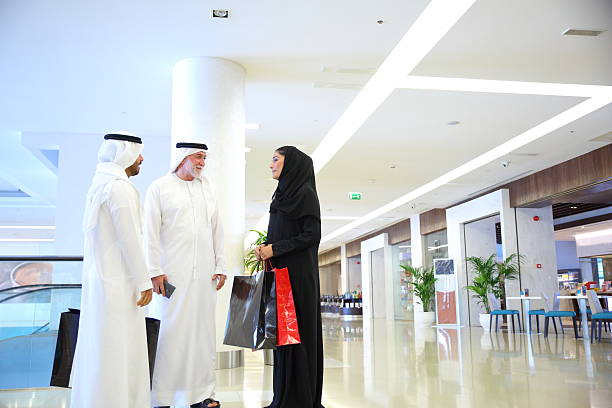 istock Arabian family in shopping mall 486167784