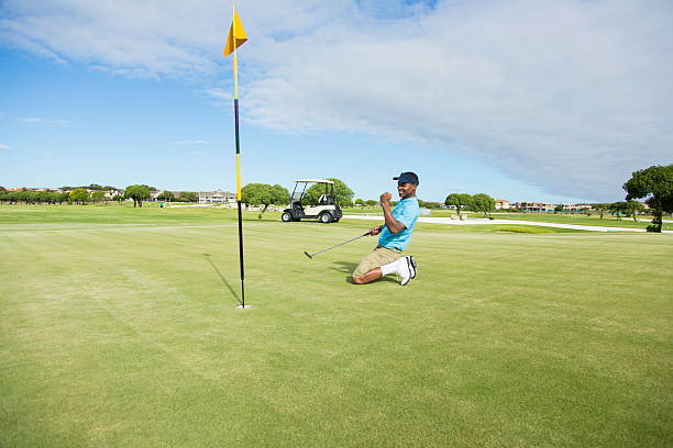 istock African golfer celebrating his win! 486168343