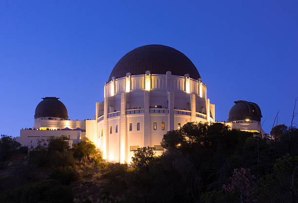 Griffith Observatory in Los Angeles, CA at night Griffith Observatory in Los Angeles, CA at night. griffith park observatory stock pictures, royalty-free photos & images