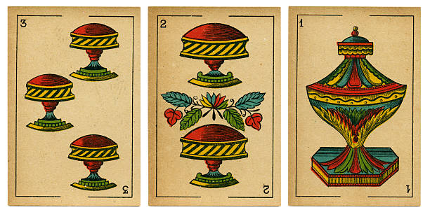 istock Copas one two three Spanish playing card baraja 19th century 486168852
