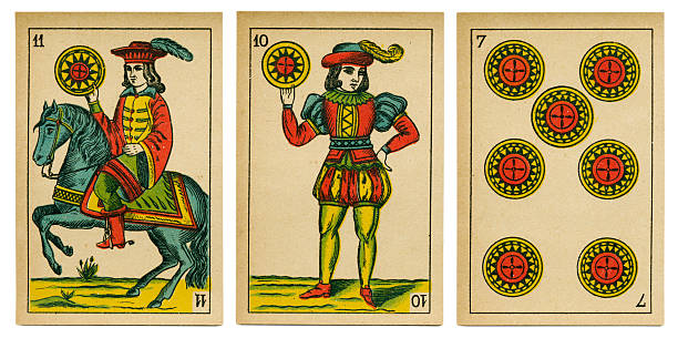 istock Seven jack cavalier oros baraja 19th century 1878 486168858