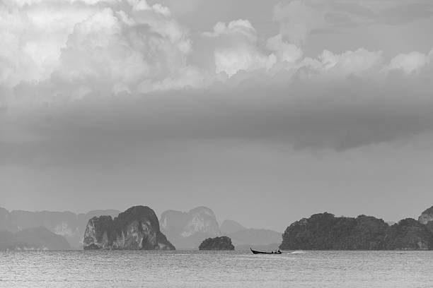 istock Thai coast with boat, Phang Nga National Park 486169354