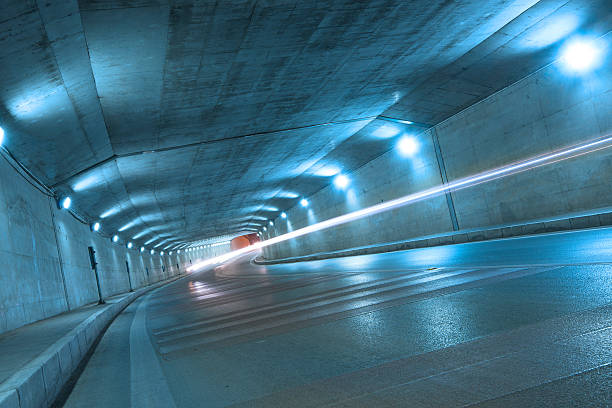 istock car moving in Tunnel 486169439